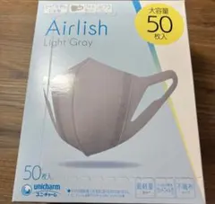 ユニチャーム Airlish マスク ライトグレー 48枚入