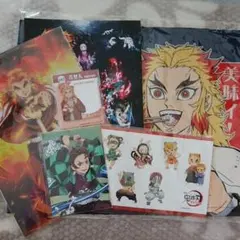 「鬼滅の刃」レトロ看板ランチョンマット クリアファイルA 煉獄 シール