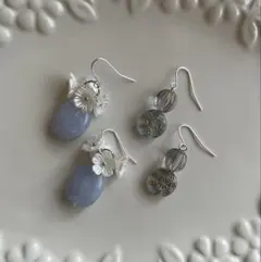 ハンドメイド ピアス 2点セット(No.42)