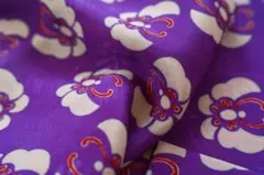 アンティーク小紋 鮮やかな紫に蝶