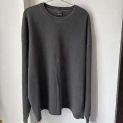 WAIPER SCREEN STARS サーマルTシャツ ピグメント ブラックL