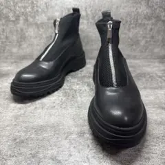 ✨極美品✨ZARA フロントジップ 厚底　アンクルブーツ　ソックスブーツ　39