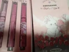 gegebear うさぎパッケージハート型リップグロス 3本セットA