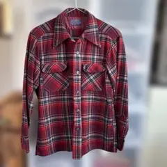 ペンドルトン チェック ネル シャツ 赤 M