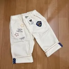 ★ダブルB★6分丈パンツ★130★ストレッチ★ミキハウス★豪華な刺繍ワッペン