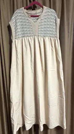 【Bab】 ツイードニットコンビワンピース