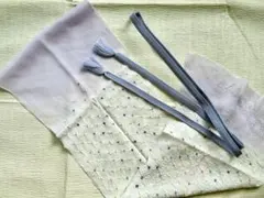 ぱ*ん様 美品★正絹　帯揚げ 帯締めセット　藤色　紫　部分絞り　カラフル　水玉