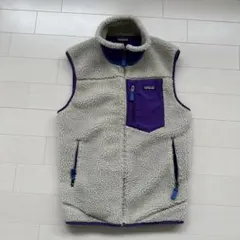 Patagonia フリースベスト グレー/パープル