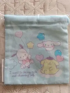 希少！ノベルティ！サンリオ ミニ巾着 シナモロール、ポチャッコ、ポムポムプリン