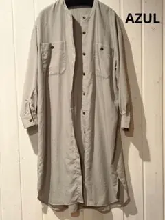 AZUL 長袖 シャツワンピース