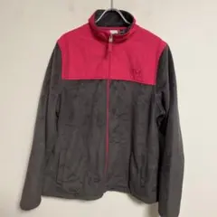 FILA シャギーフリースジャケット ピンク/グレー L