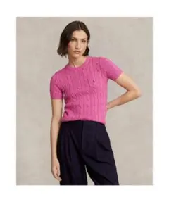 Polo by Ralph Lauren ピンク ケーブルニット 半袖のサムネイル
