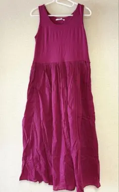 KBF ノースリーブロングワンピース ピンク