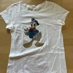 ドナルドダック スパンコール Tシャツ MOUSSY
