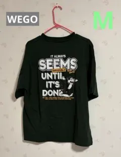 WEGO半袖Tシャツ(ダークグリーン)