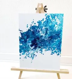 手描き 『波』 抽象画 原画 インテリア アート