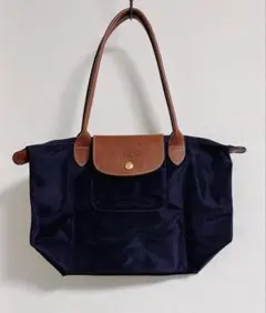 ロンシャン　ル　プリアージュ　パープルトートバッグ M