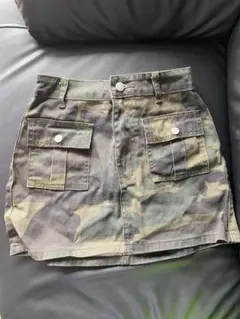 迷彩柄ポケット付きミニスカート