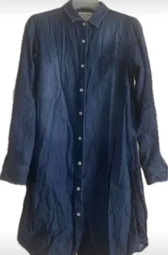 ハートマーケット　ダークブルー デニムシャツワンピース Mサイズ