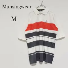 マンシングウェア 半袖ポロシャツ ボーダー柄 ゴルフウェア ペンギン【M】のサムネイル