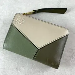 【大人気】ロエベ パズル 財布 アナグラム パズル グリーン