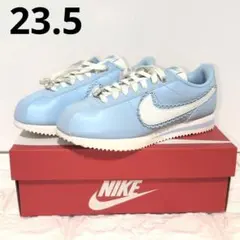 23.5 NIKE CORTEZ ブルー ビーズ風ステッチ 爽やか 人気♡ - メルカリ