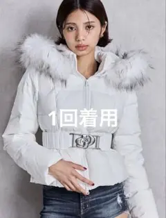 GYDAジェイダホワイトファー付きショートダウンコート