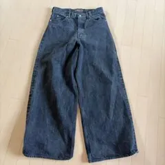 MASU ワイドデニムパンツ 46 インディゴ ワイドフレア 日本ブランド 