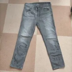 ラフアンドラゲッド　ダメージ加工 グレー デニムパンツのサムネイル