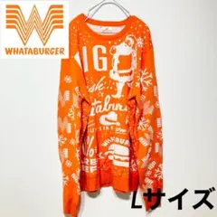 【WHATABURGER】ニット セーター トップスLサイズ 個性的