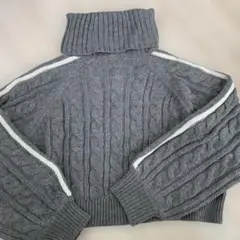 r.p.s グレー　ニットトップス