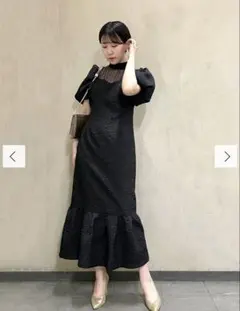 JOIEVE ジョエブ Soft luxe ワンピース 黒 38 - メルカリ