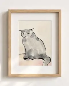水彩アート「薔薇とシャム猫」1点物、手描き、真筆。 水彩アート「薔薇とシャム猫」1点物、手描き、真筆。 【公式通販】