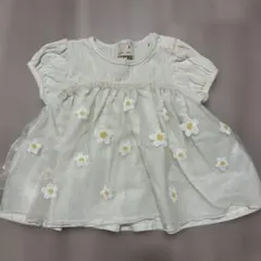 petit main 花柄刺繍 トップス 80