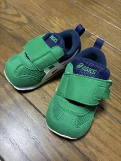 asics 緑色 ベルクロ式 13cm