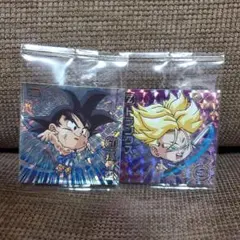 ドラゴンボール超絶感謝の10周年ウエハース シール　トランス・孫悟空2枚
