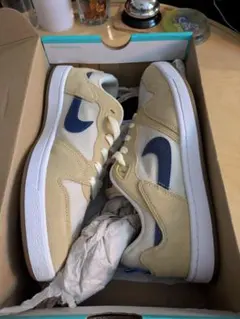 Nike SB Alleyoop ベージュ ネイビー スニーカー　27.5cmのサムネイル