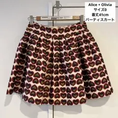 アリスアンドオリビア ハート柄 フレアスカート alice +Olivia