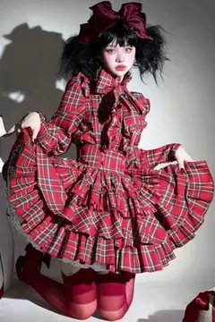 CATCOCOONクラシカルドール 赤チェック　ブラウス　Sサイズ
