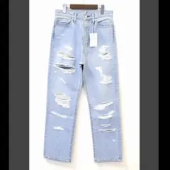 MISTERGENTLEMAN クラッシュドストレートデニムパンツ jeansのサムネイル