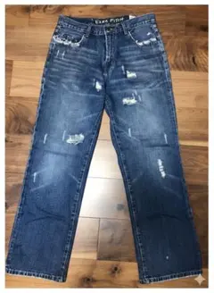 【希少・最高級】EZRA FITCH ダメージデニムW30 アバクロ 刻印ボタン