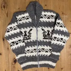 希少70~80’sカウチンショールニットカナダ vintage Cowichan