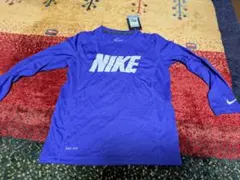 NikeナイキDRI-FITサッカースポーツ紫長袖TシャツキッズXS130