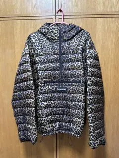 supreme micro down half zip leopard