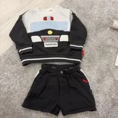 futafutaパトカーセットアップ男の子ショートパンツトレーナー100かわいい