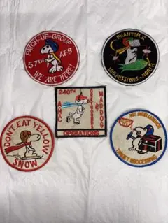 スヌーピー Snoopy ワッペン アメリカ軍 ミリタリー ベトナム戦争 刺繍