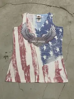 メキシコ製 HARLEY DAVIDSON タンクトップ 星条旗 S luikのサムネイル