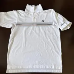 YONEX ホワイト ポロシャツ ストライプ