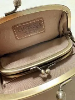 Air Soph レザー　がま口　コインケース ブラウン