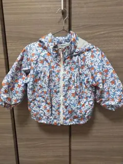 ジャンバー ジャケット 花柄 フード付き 90センチ 女の子 春 秋